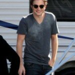First New Moon Set Picture with Robert Pattinson First New Moon Set Picture with Robert Pattinson