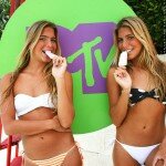 Brazilian Twins Bia and Branca Feres Licking Icecream